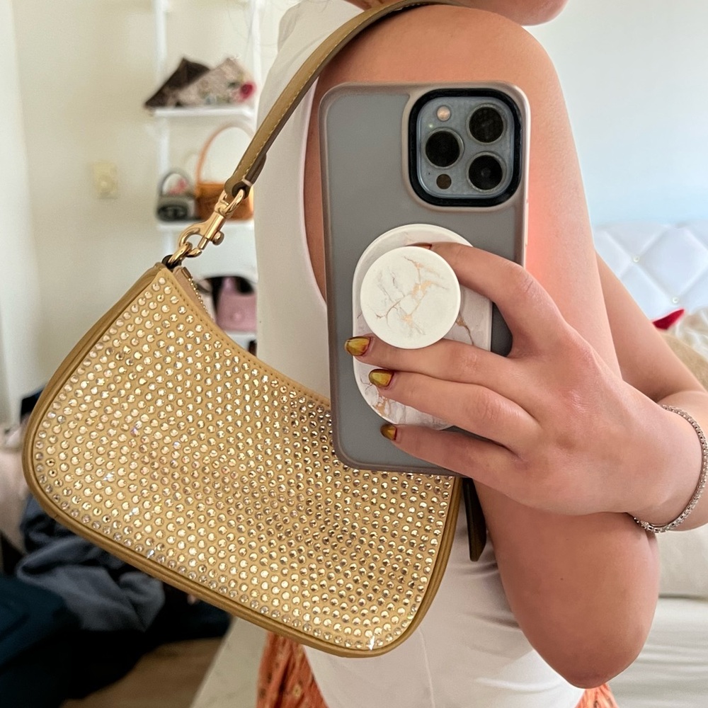 NWOT Coach Gold Rhinestone Shoulder Bag